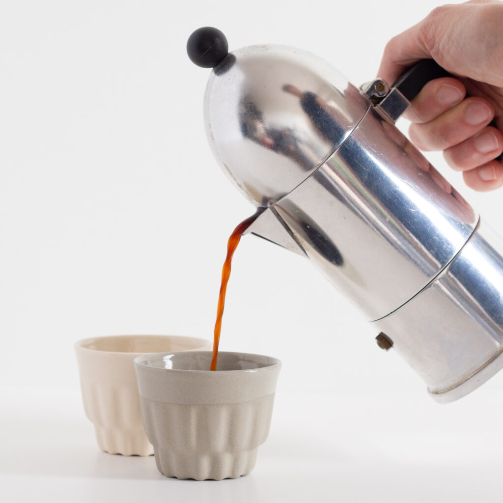 Two small cups and a caffetiere
